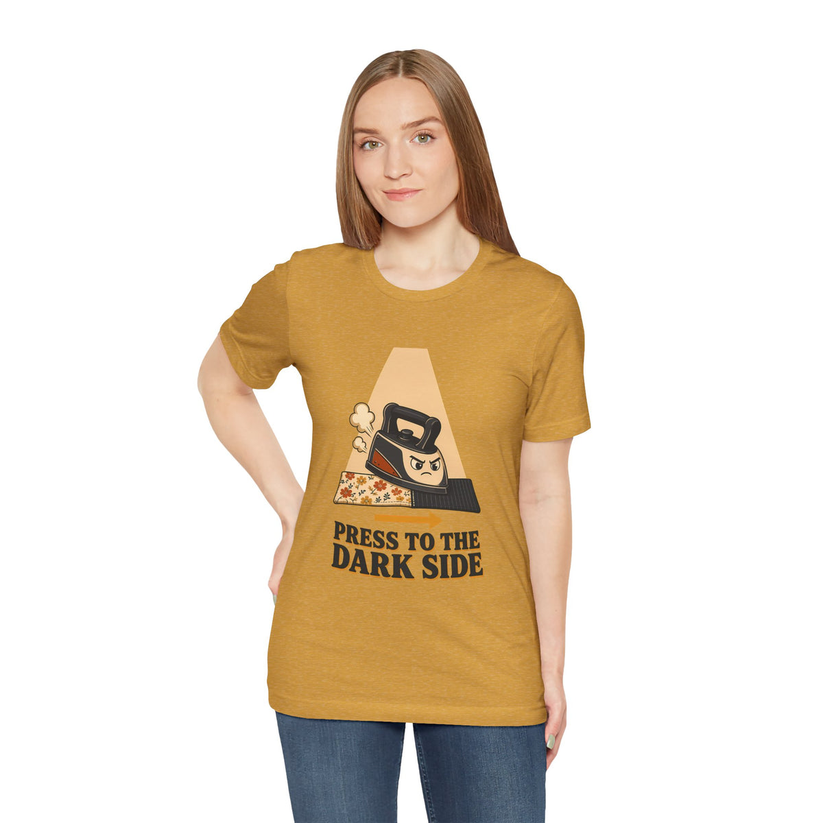 Press to the Dark Side Quilting Shirt, Funny Iron Seam Pressing Tee, Quilter Humor Gift, Sewing Tote Bag