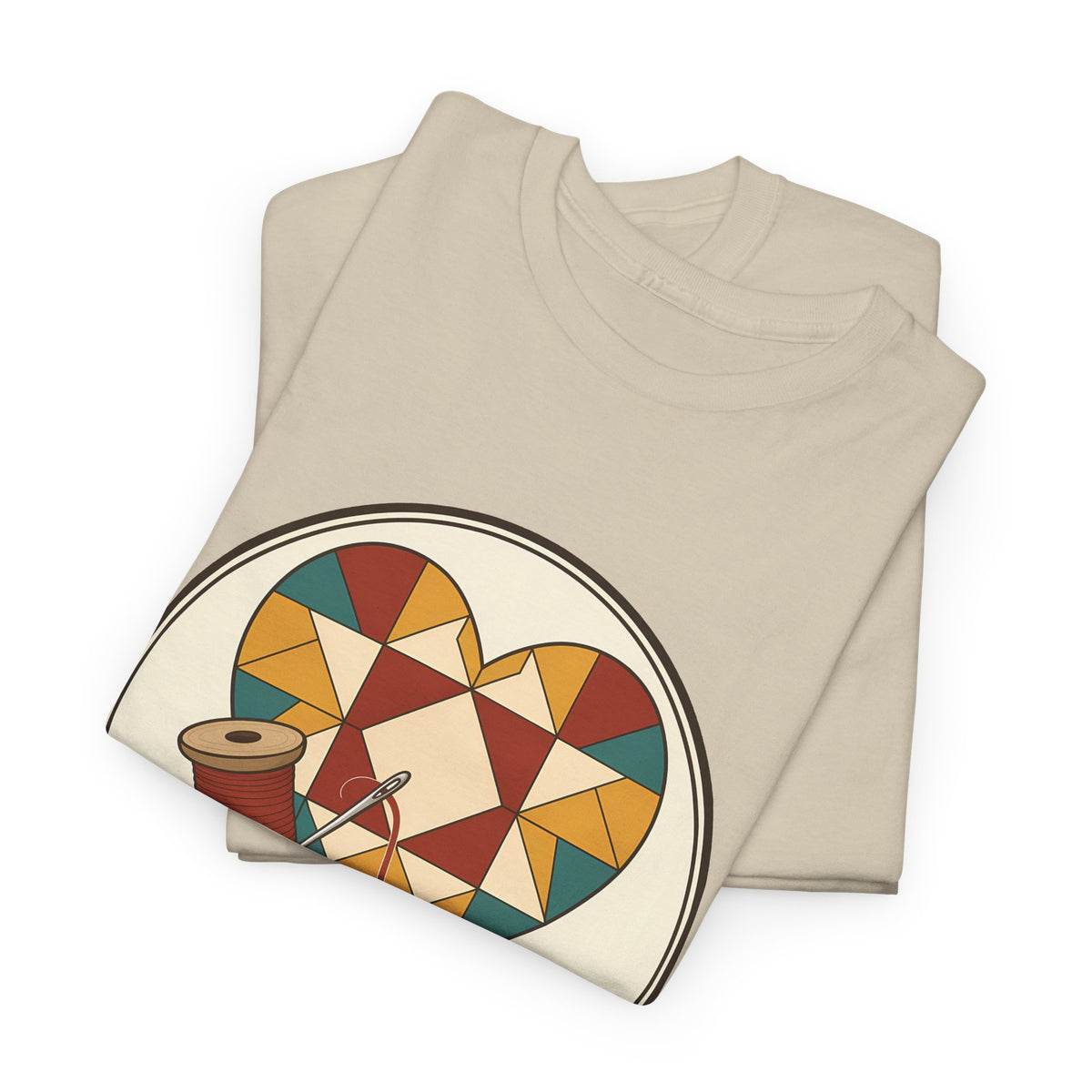Piecing Myself Together Quilting Plus Size Tee up to 5XL, Quilt Heart Badge Shirt, Retro Quilter Gift, Patchwork Lover