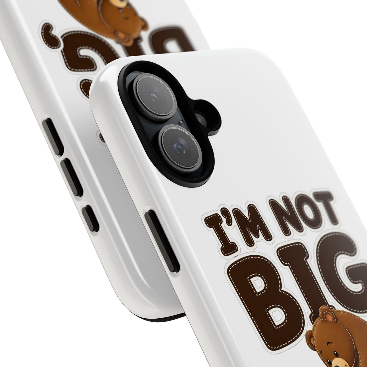 I'm Not Big You're Just Little Phone Case, Cute Bear and Mouse Phone Case, Funny Gift