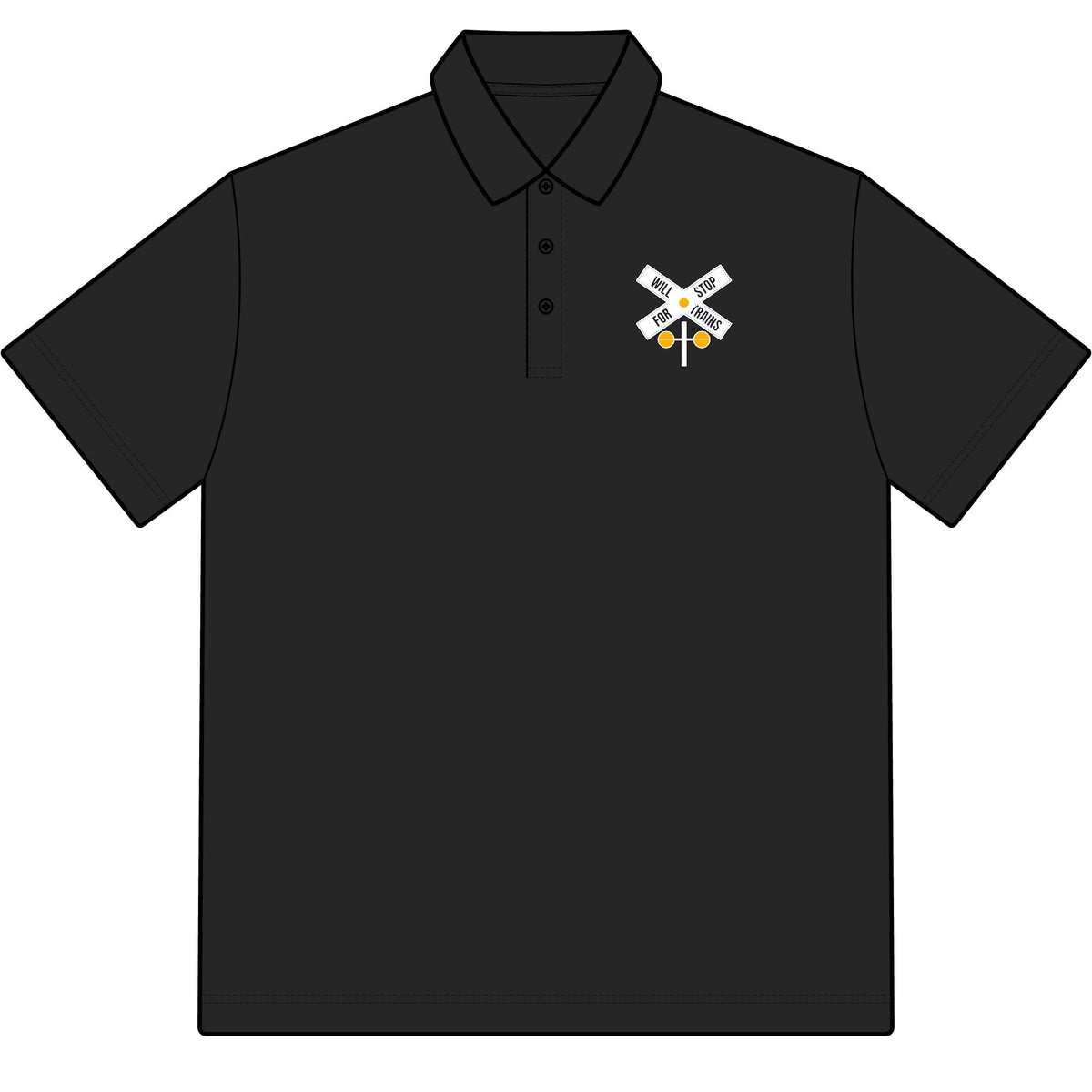 Will Stop for Trains Performance Polo