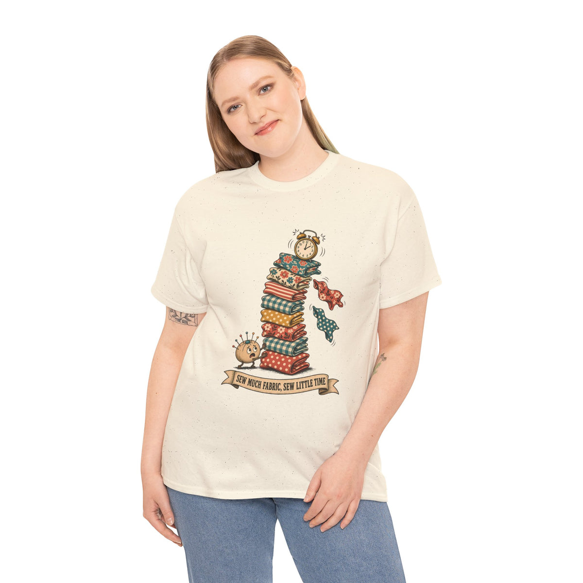 Sew Much Fabric Sew Little Time Plus Size Tee up to 5XL, Funny Fabric Stash Quilter Shirt, Gift for Sewist