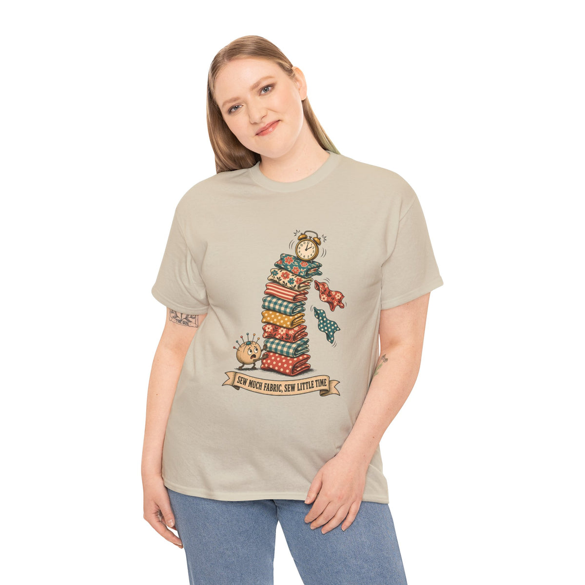 Sew Much Fabric Sew Little Time Plus Size Tee up to 5XL, Funny Fabric Stash Quilter Shirt, Gift for Sewist