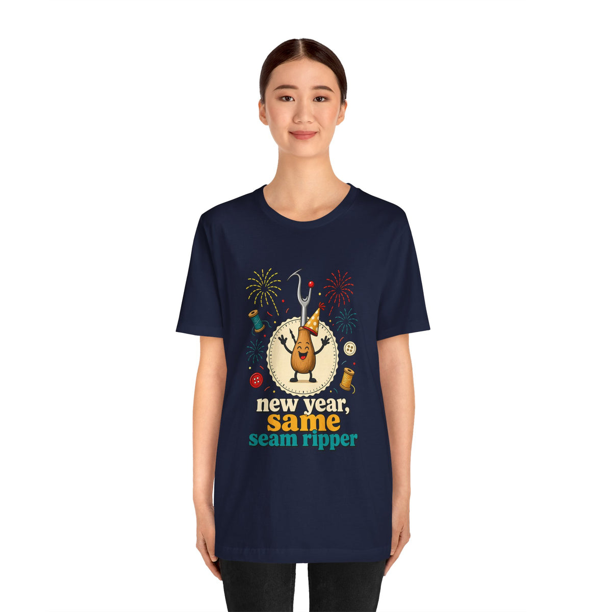 New Year Same Seam Ripper Shirt, Funny Sewing New Years Tee, Quilter Humor Gift, Sewist Party Shirt or Tote