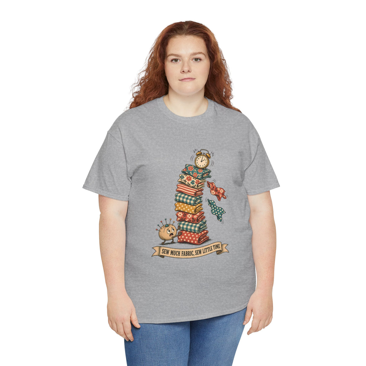 Sew Much Fabric Sew Little Time Plus Size Tee up to 5XL, Funny Fabric Stash Quilter Shirt, Gift for Sewist