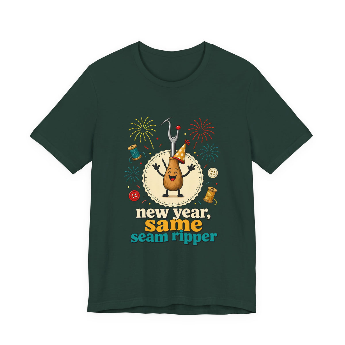 New Year Same Seam Ripper Shirt, Funny Sewing New Years Tee, Quilter Humor Gift, Sewist Party Shirt or Tote