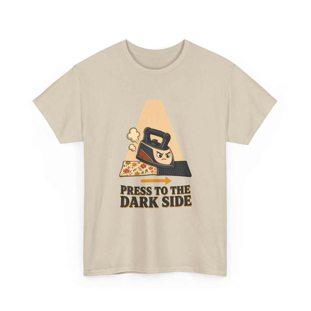 Press to the Dark Side Quilting Plus Size Tee up to 5XL, Funny Iron Seam Pressing Shirt, Quilter Humor Gift