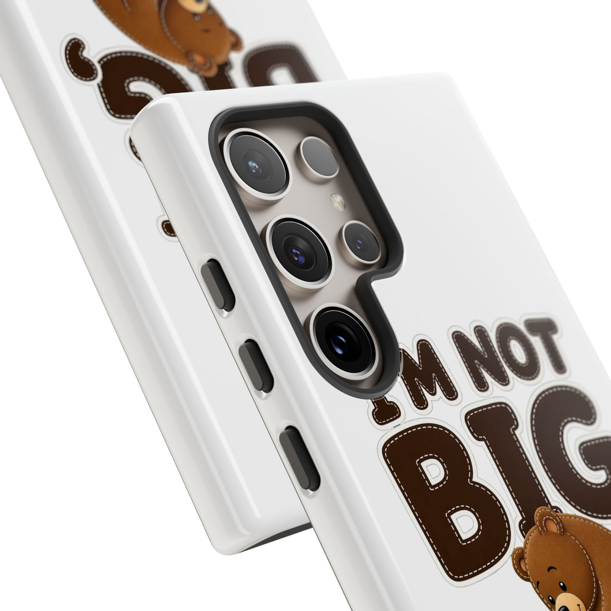 I'm Not Big You're Just Little Phone Case, Cute Bear and Mouse Phone Case, Funny Gift