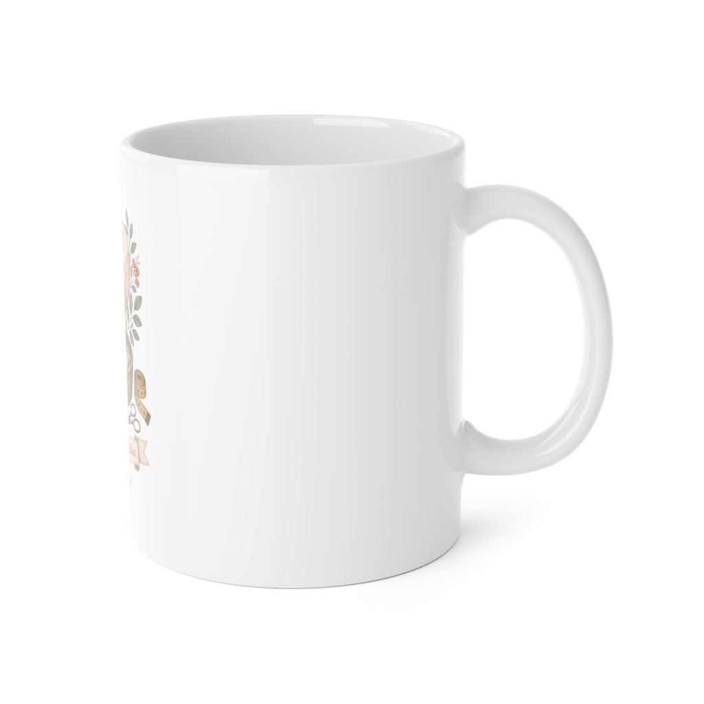 Love Measured in Stitches Gigi Mug, Sewing Grandma Gift, Personalized Quilting Nana 11oz Coffee Mug, Mothers Day Gift
