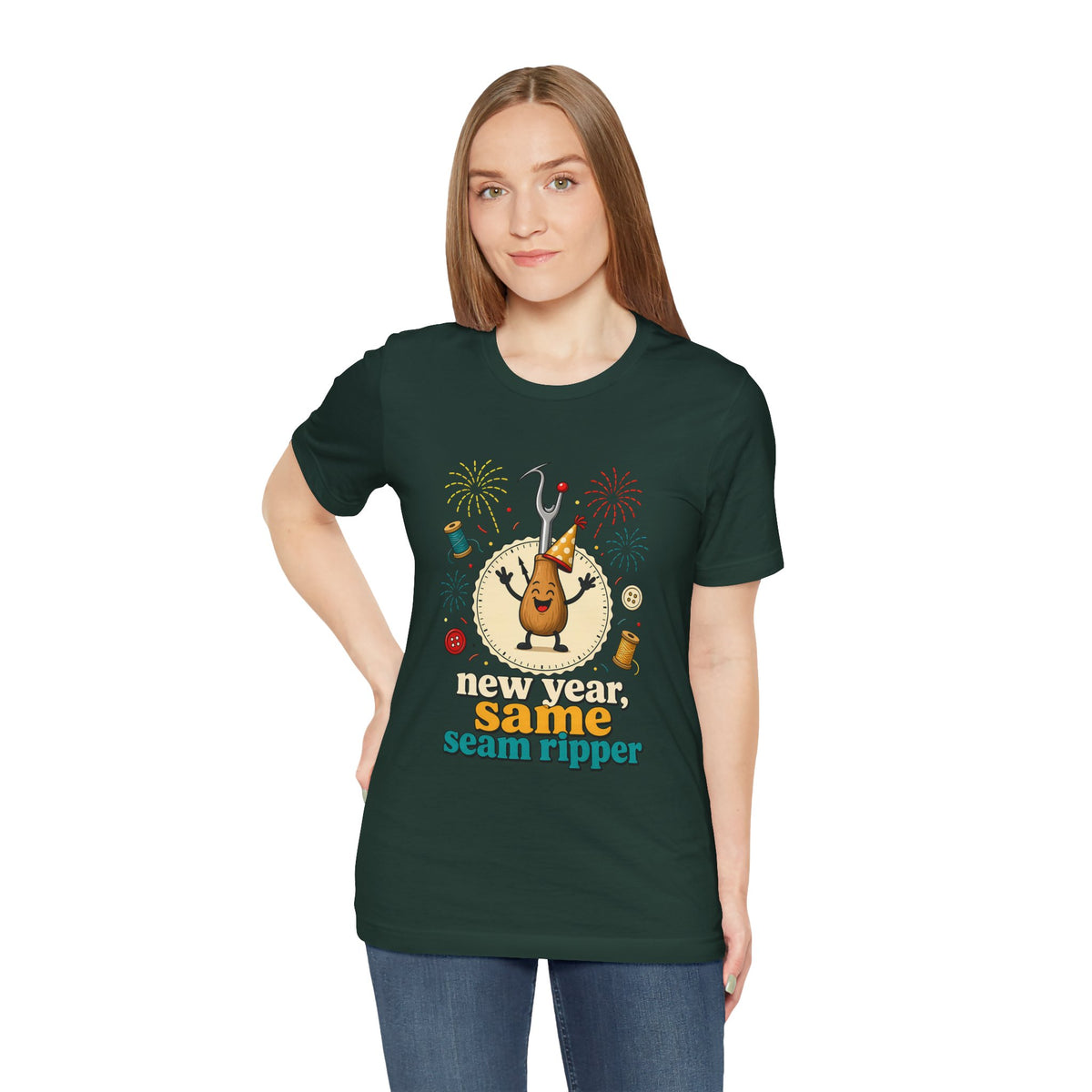 New Year Same Seam Ripper Shirt, Funny Sewing New Years Tee, Quilter Humor Gift, Sewist Party Shirt or Tote
