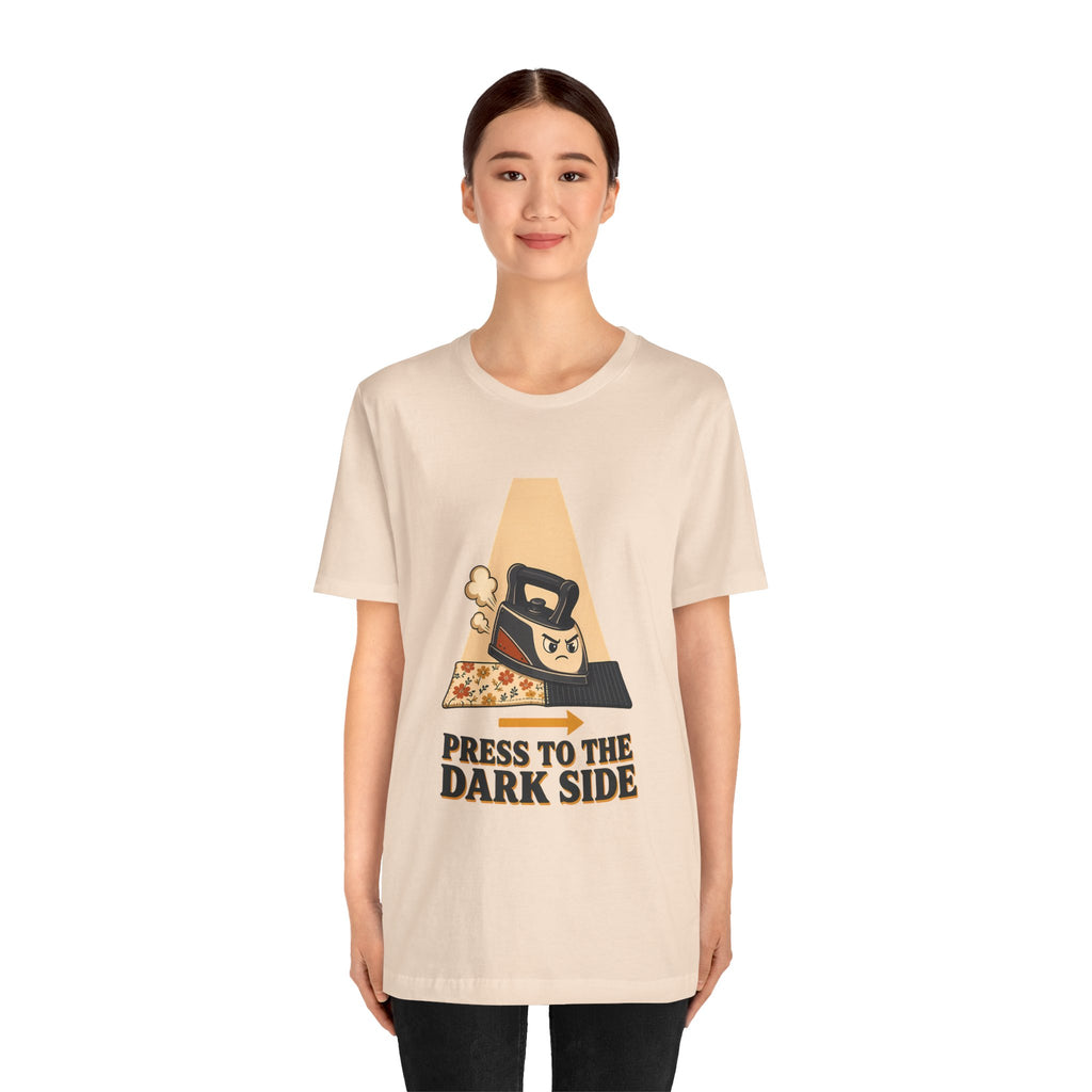 Press to the Dark Side Quilting Shirt, Funny Iron Seam Pressing Tee, Quilter Humor Gift, Sewing Tote Bag