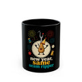 New Year Same Seam Ripper Mug, Funny Quilting Gift, Sewing Humor Black Coffee Mug 11oz 15oz, Quilter Seam Ripper Gift