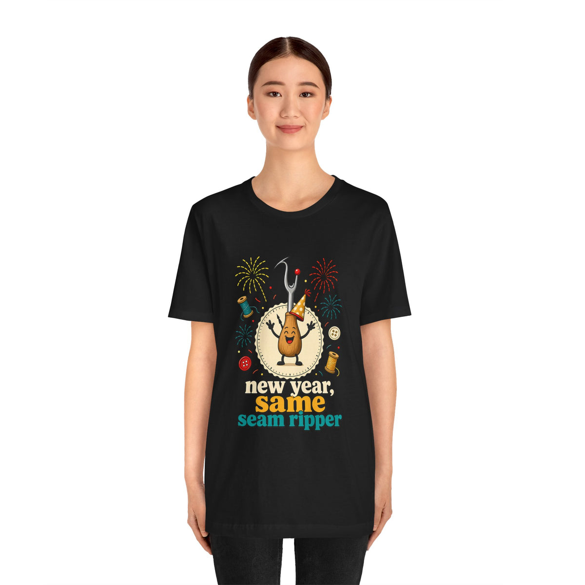 New Year Same Seam Ripper Shirt, Funny Sewing New Years Tee, Quilter Humor Gift, Sewist Party Shirt or Tote
