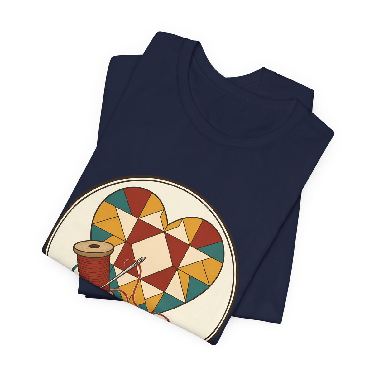 Piecing Myself Together Quilting Shirt, Quilt Heart Badge Tee, Retro Quilter Gift, Patchwork Tote Bag