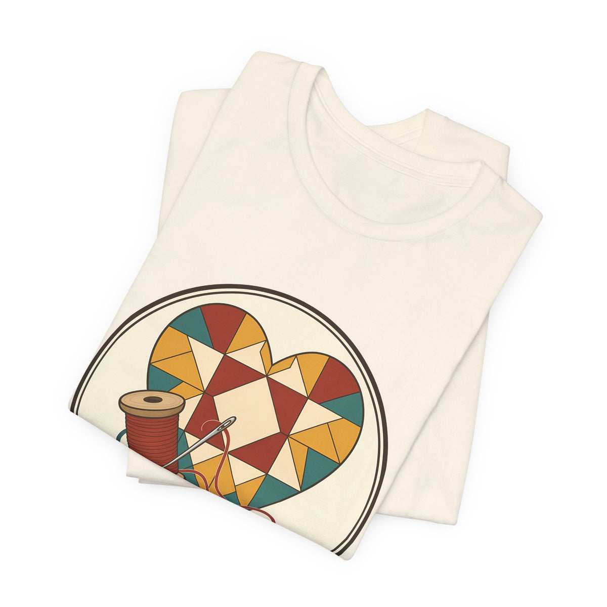 Piecing Myself Together Quilting Shirt, Quilt Heart Badge Tee, Retro Quilter Gift, Patchwork Tote Bag
