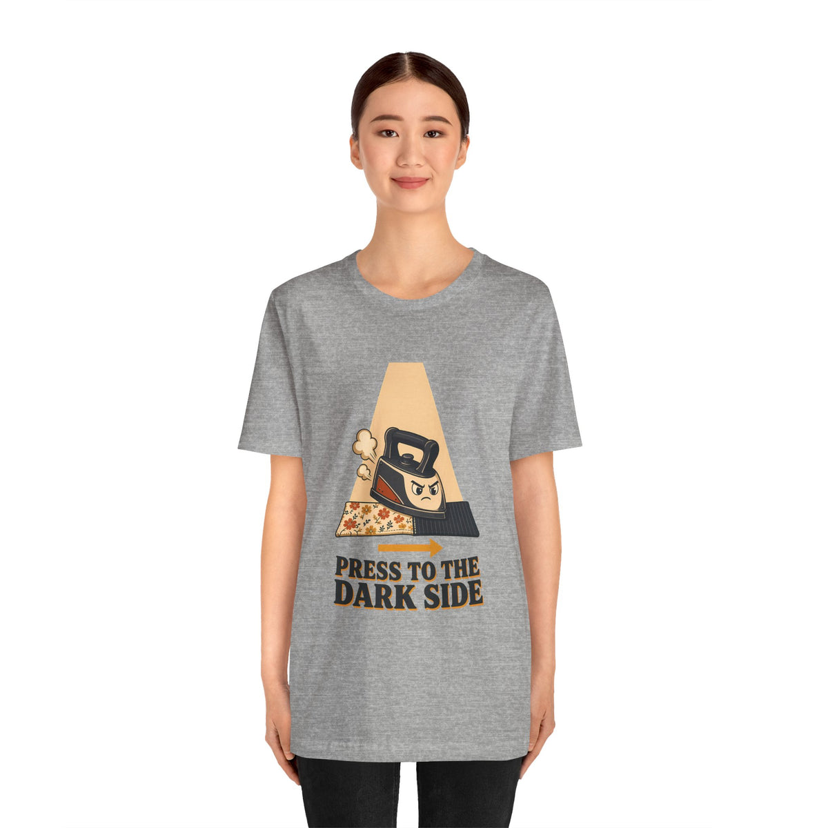 Press to the Dark Side Quilting Shirt, Funny Iron Seam Pressing Tee, Quilter Humor Gift, Sewing Tote Bag