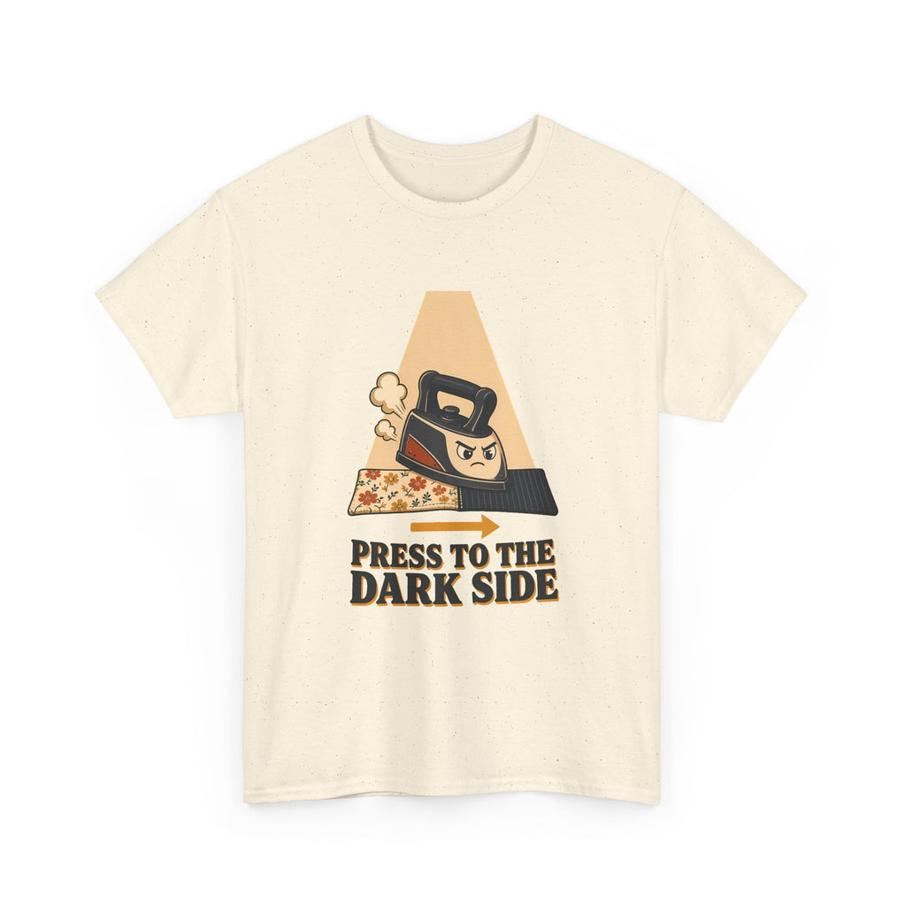 Press to the Dark Side Quilting Plus Size Tee up to 5XL, Funny Iron Seam Pressing Shirt, Quilter Humor Gift