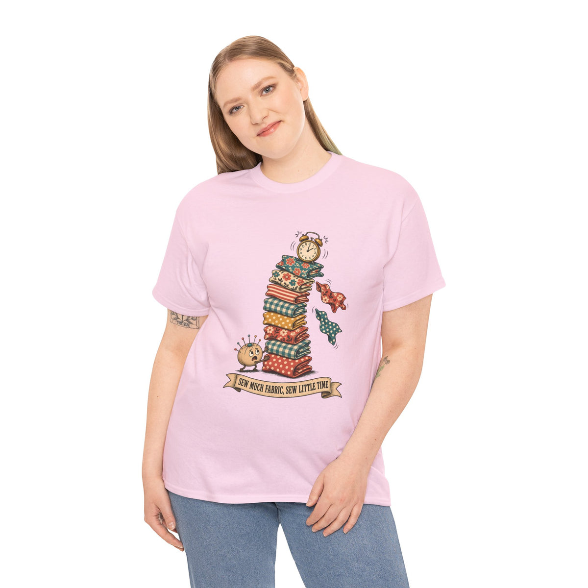 Sew Much Fabric Sew Little Time Plus Size Tee up to 5XL, Funny Fabric Stash Quilter Shirt, Gift for Sewist