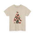 Quilt Block Christmas Tree Plus Size Tee up to 5XL, Patchwork Quilter Holiday Tee or Tote, Gift for Quilters