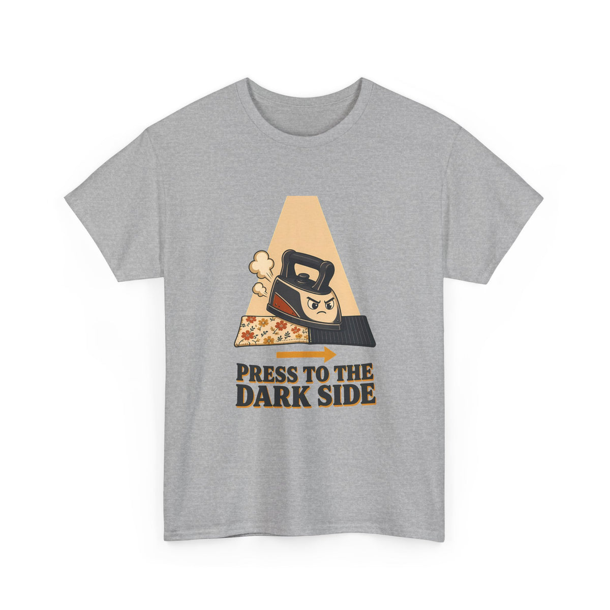 Press to the Dark Side Quilting Plus Size Tee up to 5XL, Funny Iron Seam Pressing Shirt, Quilter Humor Gift