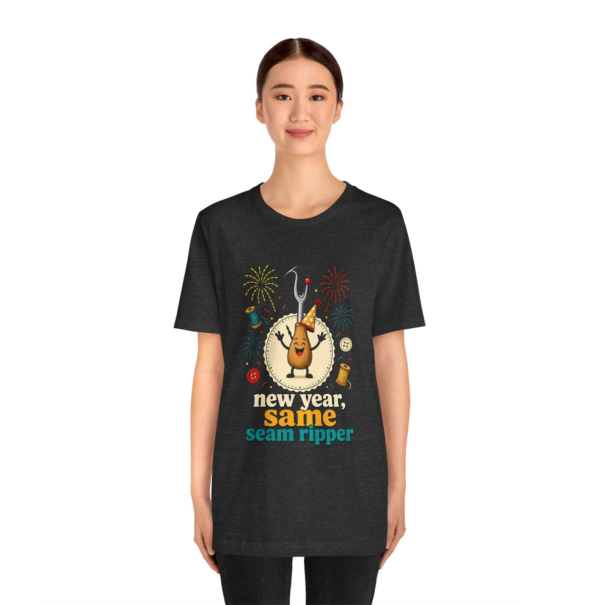 New Year Same Seam Ripper Shirt, Funny Sewing New Years Tee, Quilter Humor Gift, Sewist Party Shirt or Tote
