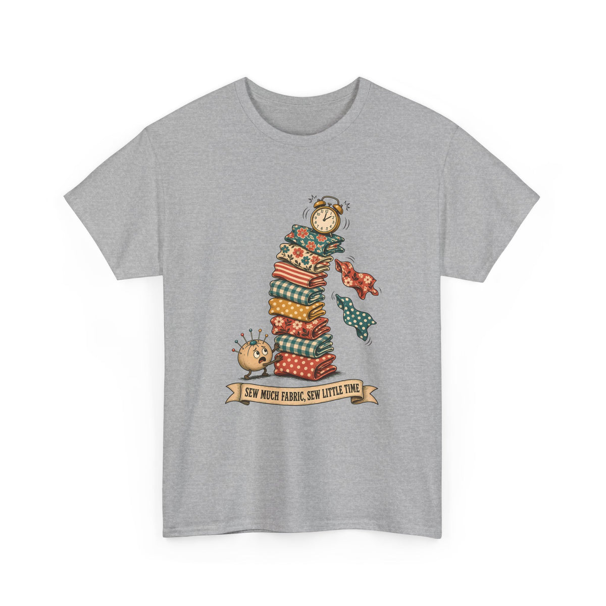 Sew Much Fabric Sew Little Time Plus Size Tee up to 5XL, Funny Fabric Stash Quilter Shirt, Gift for Sewist