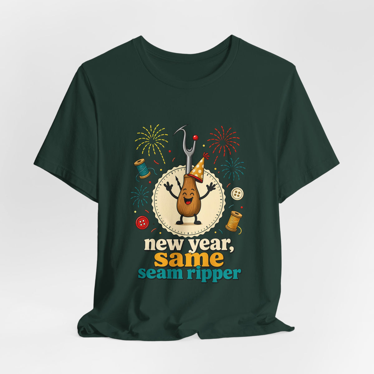 New Year Same Seam Ripper Shirt, Funny Sewing New Years Tee, Quilter Humor Gift, Sewist Party Shirt or Tote