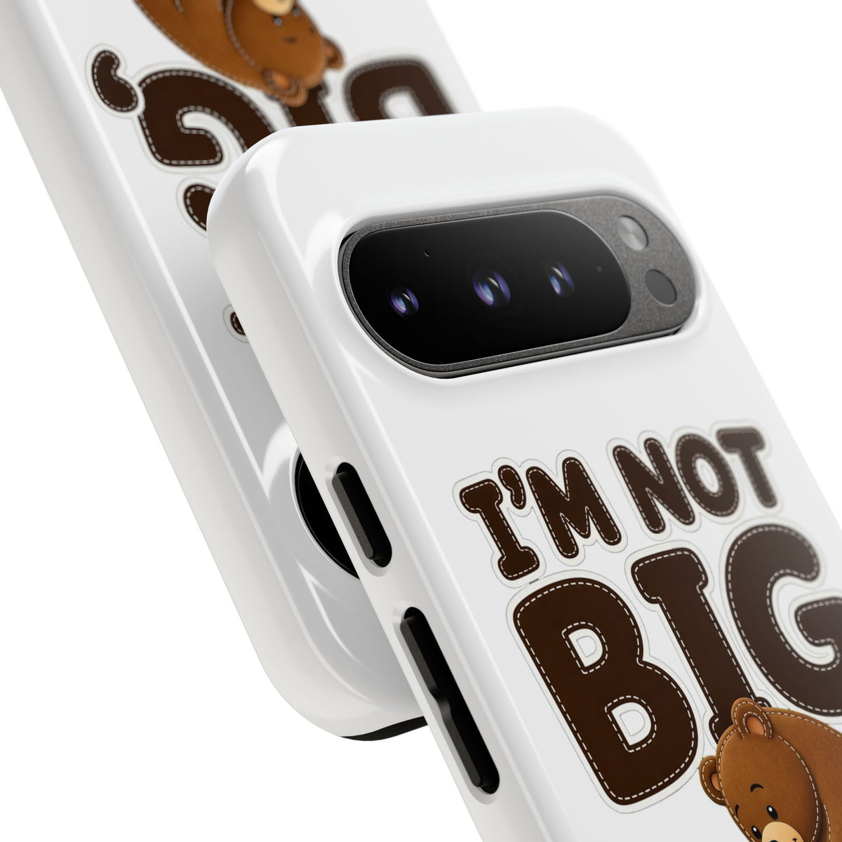 I'm Not Big You're Just Little Phone Case, Cute Bear and Mouse Phone Case, Funny Gift
