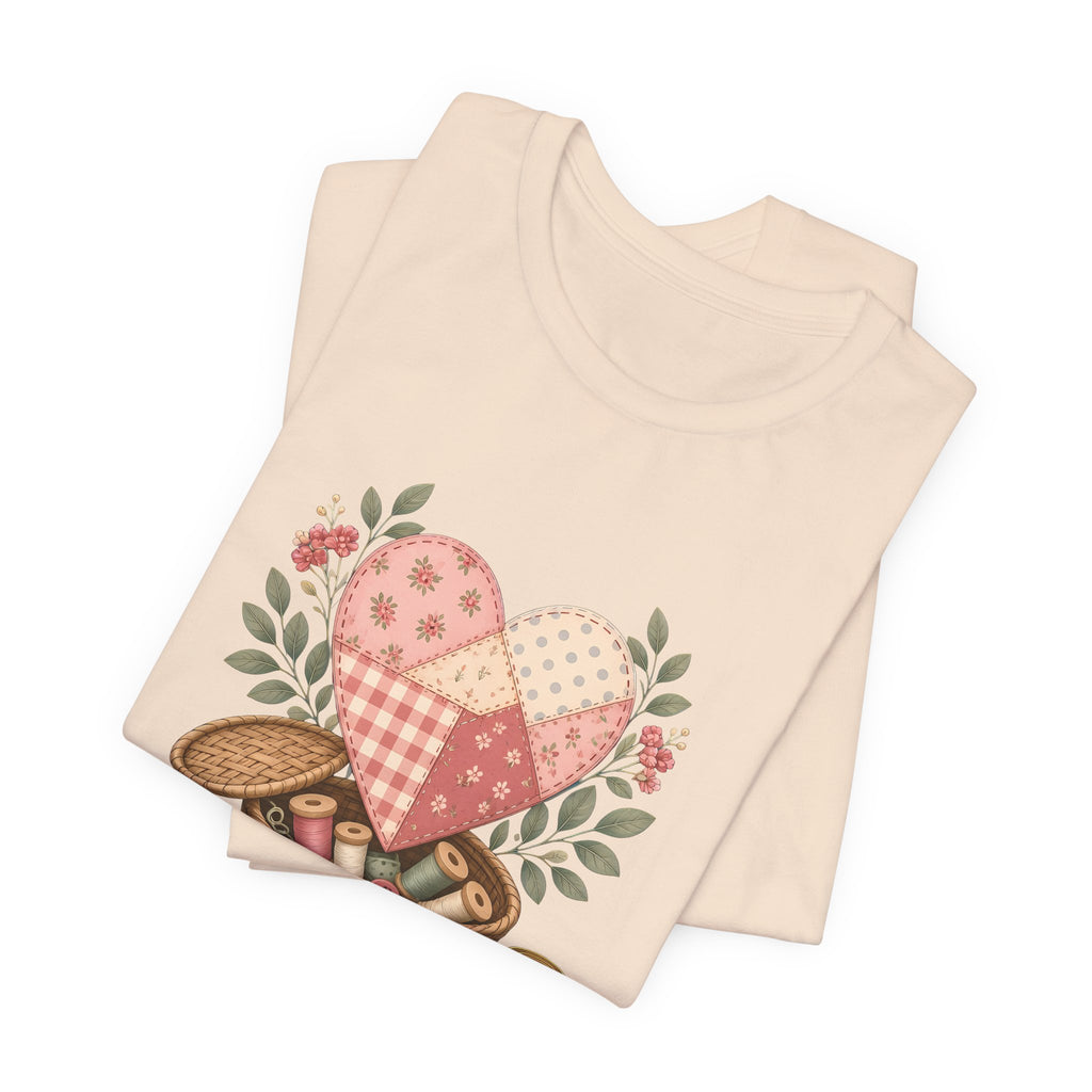 Love Measured in Stitches Gigi Shirt, Sewing Grandma Gift, Personalized Quilting Nana Tee or Tote, Mothers Day Gift
