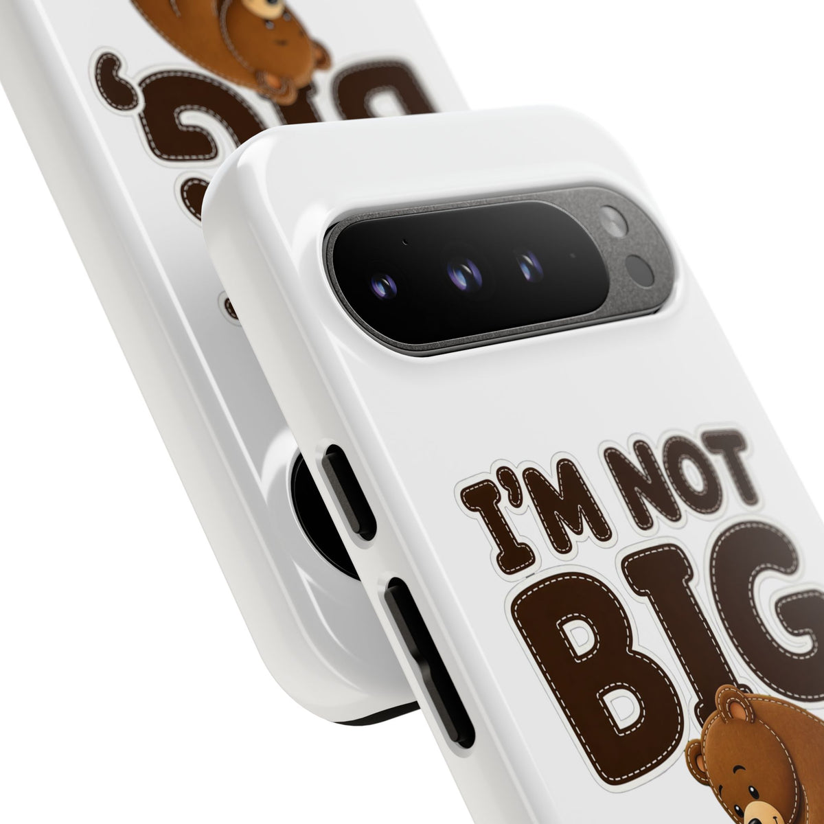 I'm Not Big You're Just Little Phone Case, Cute Bear and Mouse Phone Case, Funny Gift