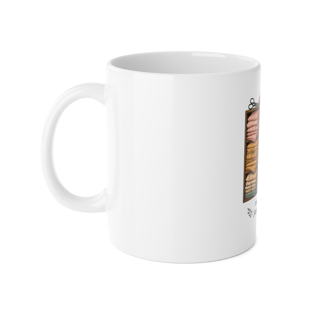 Not Hoarding Just Pre-Quilting Mug, Funny Fabric Stash Quilter Gift, Quilting Sewing Room 11oz Coffee Mug