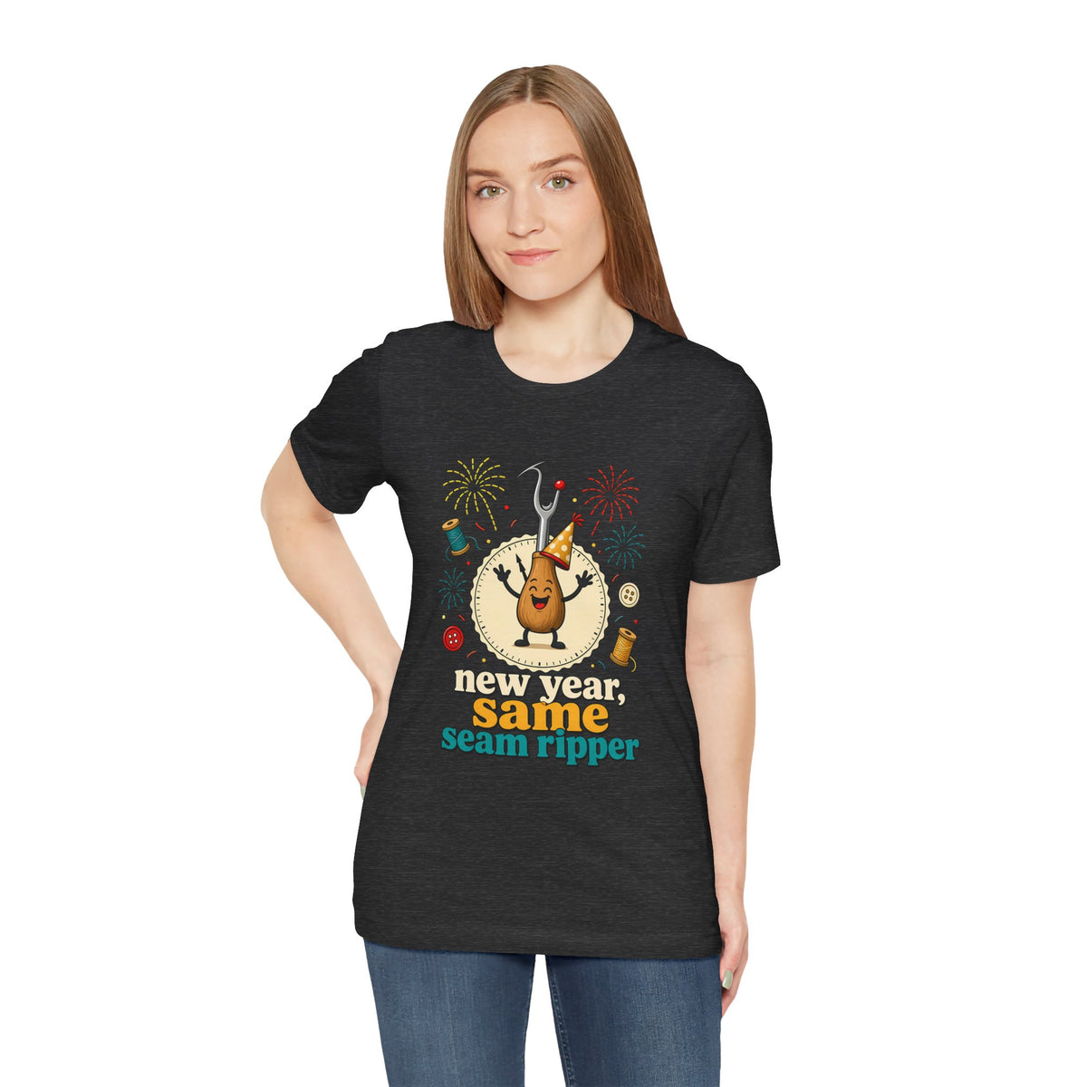 New Year Same Seam Ripper Shirt, Funny Sewing New Years Tee, Quilter Humor Gift, Sewist Party Shirt or Tote