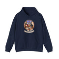 Snowed In Cast On Hoodie, Cozy Knitting Cat Hooded Sweatshirt, Winter Knitter Gift, Yarn Lover Hoodie