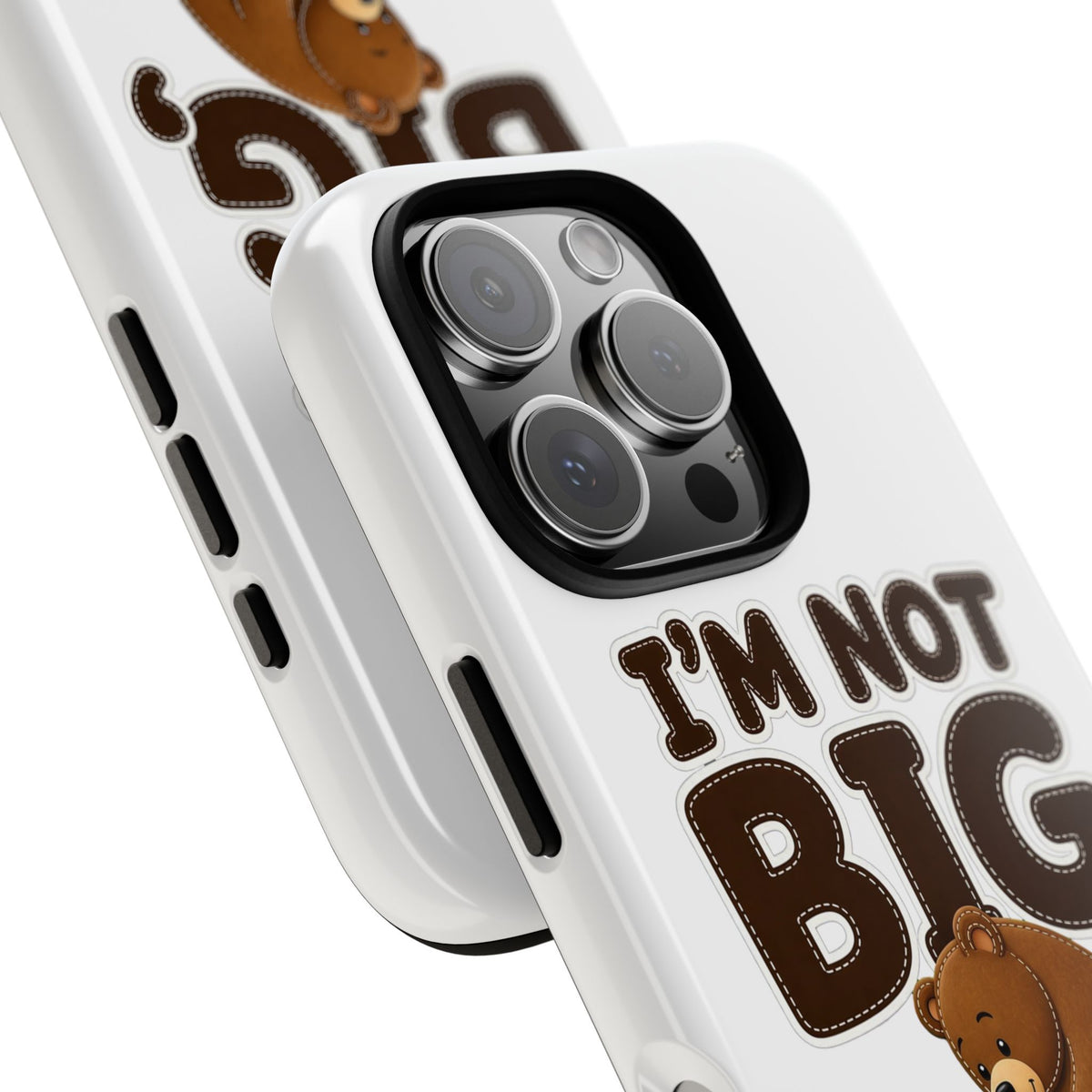 I'm Not Big You're Just Little Phone Case, Cute Bear and Mouse Phone Case, Funny Gift