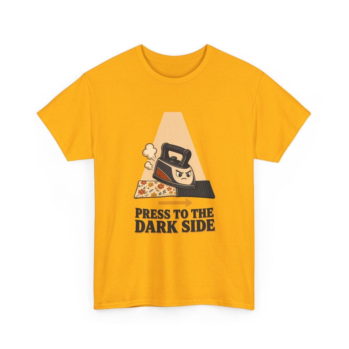Press to the Dark Side Quilting Plus Size Tee up to 5XL, Funny Iron Seam Pressing Shirt, Quilter Humor Gift