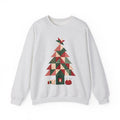 Quilt Block Christmas Tree Sweatshirt, Patchwork Quilter Holiday Crewneck, Gift for Quilters, Sewing Christmas Sweater