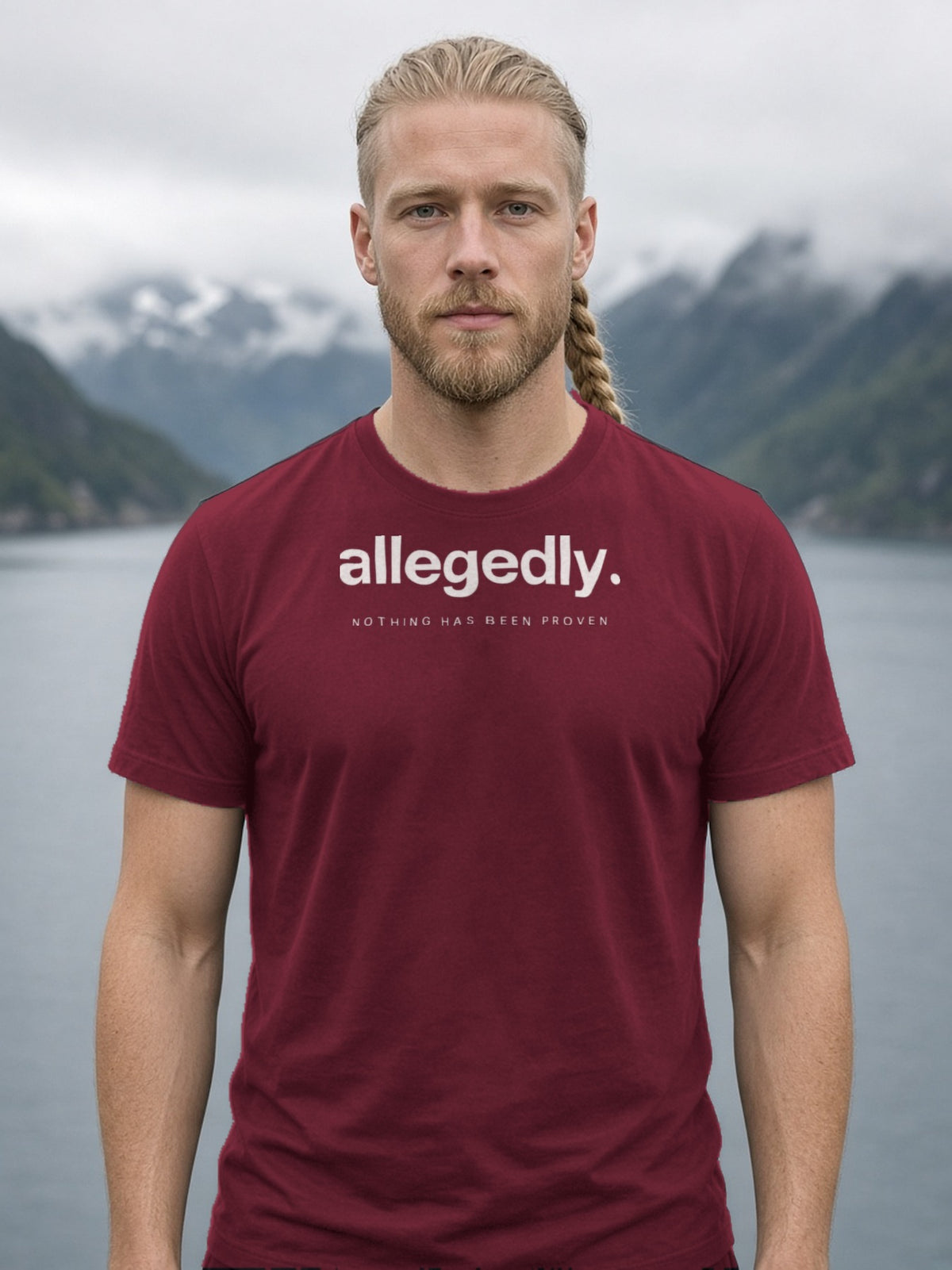 Allegedly Minimal Tee - Maroon