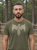 Knotwork Raven Norse Art Tee - Army