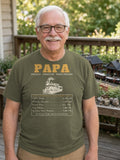 Papa: Engineer, Conductor, Snack Provider Tee - Army