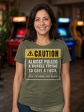 Almost Pulled a Muscle Tee – Caution - Army