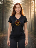 Precious Cargo Treasure Chest Women's V-Neck Tee (Polyester) - Black