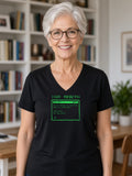 >GO NORTH Retro Text Adventure V-Neck Tee (Poly Blend) - Black