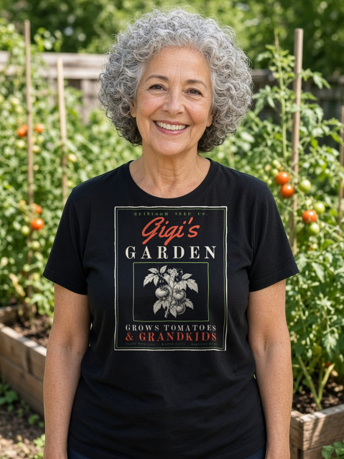 Gigi's Garden Seed Packet Tee - Black