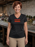 Hartford & Slocomb Railroad Heritage Women's V-Neck Tee (Polyester) - Black