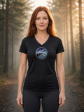 March of the Lantern Bearers Women's V-Neck Tee (Polyester) - Black