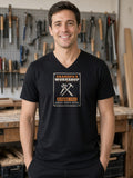 Grandpa's Workshop Tin Sign V-Neck Tee - Black