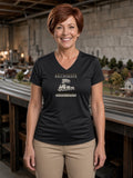 Retired Railroader Grandkid Express Women's V-Neck Tee (Polyester) - Black