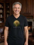 Wander, but Not Lost Compass V-Neck Tee - Black