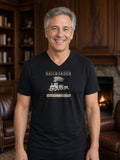 Retired Railroader Grandkid Express V-Neck Tee (Poly Blend) - Black