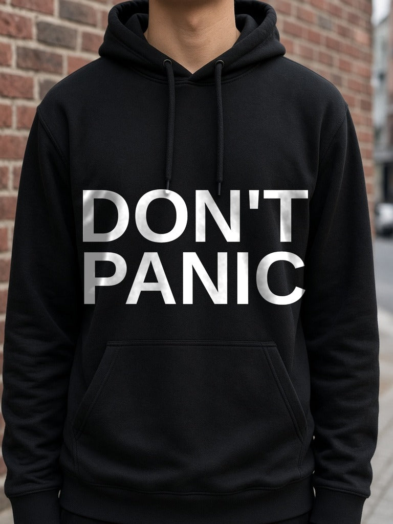DON'T PANIC Big Text Hoodie