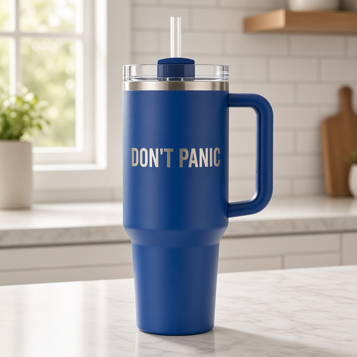 DON'T PANIC Insulated Tumbler 40oz Engraved